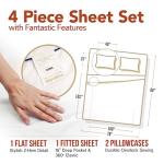 TEXAS LINEN CO. Luxury Egyptian Cotton King Size Sheet Set - 600 Thread Count 4 PC Deep Pocket Fitted and Flat Sheets, Soft, Cooling Long Staple Hotel-Quality Bedding with Sateen Weave - Cocoa Taupe