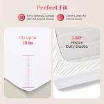 Ashton Sheets Luxury Egyptian Cotton Twin Fitted Sheet Pack of 2-1000-Thread-Count 16" Deep Pocket, Soft, Cooling, Sateen Weave, Extra Long Staple Twin Size - White