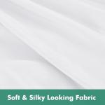 Biscaynebay Wrap Around Bed Skirts with Split Corners for Queen Beds 15" Drop, White Adjustable Elastic Dust Ruffles Easy Fit Wrinkle Resistant Silky Luxurious Fabric Machine Washable