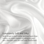 BEDELITE Satin Fitted Sheet and Pillowcases Set, Luxury Soft Similar to Silk Bottom Bed Sheet with Elastic Corner Straps, Deep Pocket up to 15 Inch, 1 Fitted Sheet and 2 Pillowcases(Queen,White)