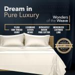 TEXAS LINEN CO. 100% Egyptian Cotton King Size Sheets Set - Luxury 1500 Thread Count Egyptian Cotton Sheets King Size, 17" Deep Pocket, Soft, Cooling Sateen Weave Hotel Quality Bedding Set - Ivory