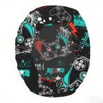 SDIII 4 Piece Dark Gamer Toddler Bedding Set Boy, Microfiber Video Game Toddler Boy Bedding Set with Comforter, Fitted Sheet, Flat Sheet, Pillowcase