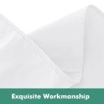 Biscaynebay Wrap Around Bed Skirts with Split Corners for Queen Beds 15" Drop, White Adjustable Elastic Dust Ruffles Easy Fit Wrinkle Resistant Silky Luxurious Fabric Machine Washable