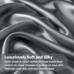 BEDELITE Satin Sheets Full Size Bed Set, Luxury Soft Dark Grey Silky Sheets for Hair and Skin, Similar to Silk Bed Sheets Set 4 Pieces with 1 Deep Pocket Fitted Sheet, 1 Flat Sheet, and 2 Pillowcases