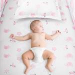 YCDTMY 3 Piece Baby Crib Bedding Set for Girls, Baby Bedding Includes Comforter, Fitted Sheet, Skirt, Newborn Infant & Toddler Standard Size Bed Set Pink