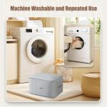 Ultra Space Saving Self Compression Organizer, Upgraded Space Saving Self Compression Organizer Space Bags, Premium Comforter Packaging Cube Bedding Storage Bag (Light Grey, X-Large 54×42×60cm)