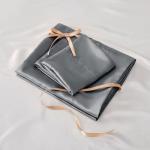 BEDELITE Satin Sheets Full Size Bed Set, Luxury Soft Dark Grey Silky Sheets for Hair and Skin, Similar to Silk Bed Sheets Set 4 Pieces with 1 Deep Pocket Fitted Sheet, 1 Flat Sheet, and 2 Pillowcases