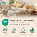 NTBAY Soft Cotton Pillow Shams, 2-Pack, Grey Waves