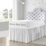 Cottingon Twin XL White Microfiber Bed Skirt