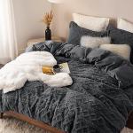 Bedsure Faux Fur Duvet Cover Set - King Size