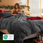 Bedsure Faux Fur Duvet Cover Set - King Size