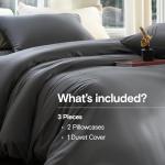 DOZ Duvet Cover Set, 100% Viscose derived from Bamboo, Organically Grown, Buttery Soft, Cooling Duvet Covers, High GSM, 1 Duvet Cover and 2 Pillowcases, 106"x90" (Storm, King/Cal King)