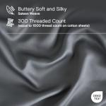 DOZ Duvet Cover Set, 100% Viscose derived from Bamboo, Organically Grown, Buttery Soft, Cooling Duvet Covers, High GSM, 1 Duvet Cover and 2 Pillowcases, 106"x90" (Storm, King/Cal King)