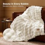 Bedsure GentleSoft Fluffy Fuzzy Throw Blanket, Soft Cozy Fleece Faux Fur Blanket for Couch, Living Room Decor Minky Velvet Spring Bed Cover, Thick Warm Plush Women Men Birthday Gifts, 870GSM, Cream
