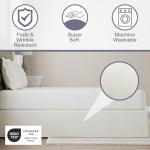 Lux Hotel Tailored Bed Skirt Classic 14" Drop Length Pleated Styling, Full, Ivory