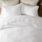 WDCOZY White Queen Size Quilt Bedding Sets with Pillow Shams, Lightweight Soft Bedspread Coverlet, Quilted Blanket Thin Comforter Bed Cover, All Season Summer Spring, 3 Pieces, 90x90 inches