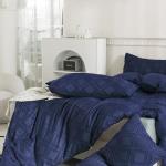 JELLYMONI Pillowcases Standard Size Navy Blue 2 Pack Boho Plaid Bed Pillow Covers 20x26in Polyester Envelope Pillow Shams Tufted Bohemian Textured (Pillows are not Included)