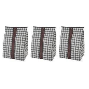 giteo bedding 3 Pack Portable Shoe Bags for Travel, Waterproof and Dustproof Shoe Protector Bag for Gym, Travel Essentials Shoe Organizers Storage with Handles for Men and Women (Flat Style)