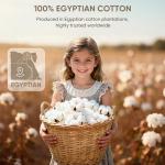 TWK 1200 Thread Count 100% Egyptian Cotton Sheets Bed Set,Thickness,Long-Lasting Durability,Resists Pilling,Deep Pocket Up to 18",with a Laundry Bag (White, King)