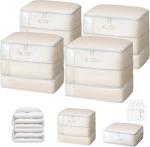 DIMJ Comforter Storage Bag - 110L Large Capacity Ultra Space Saving Self Compression Organize for Duvet, Pillow, Bedding, Blanket Storage Organizer Nylon Compression Bags, Sheet Storage