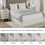 Lux Hotel Tailored Bed Skirt Classic 14" Drop Length Pleated Styling, Full, Ivory