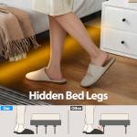 Arhomefurni Floating Bed Frame with Smart LED Lights Metal Platform Bed Easy Assembly No Box Spring Needed (Queen)