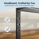 Allewie Full Size Bed Frame, 14 inch Metal Platform Beds with Storage Space, No Box Spring Needed and Easy Assembly, Black