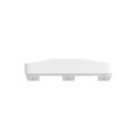 Modern Innovations Bedside Shelf for Bed, College Dorm Room, Bunk Bed Shelf/Caddy for Top Bunk, Clip On Nightstand Tray with Cord and Cup Holder for Table Storage (White)
