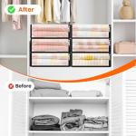 SpaceWhisper 6 Pack Clear Storage Bags, Plastic Blanket Storage Bags with Zipper and Handle, Moving Bags for Comforter, Bedding & Clothes, Closet Organizer and Under Bed Storage (15.7x13.8x3.9 Inch)