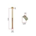 YINETTECH 16 Sets M6 Furniture Connecting Bolts Half Moon Threaded Washers for Bunk Bed Baby Bed Table Chair Board Connection 100mm