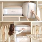 DIMJ Comforter Storage Bag - 110L Large Capacity Ultra Space Saving Self Compression Organize for Duvet, Pillow, Bedding, Blanket Storage Organizer Nylon Compression Bags, Sheet Storage