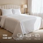 TWK 1200 Thread Count 100% Egyptian Cotton Sheets Bed Set,Thickness,Long-Lasting Durability,Resists Pilling,Deep Pocket Up to 18",with a Laundry Bag (White, King)