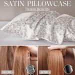 Madison Park Essentials Satin Sheet Set Luxury and Silky with Natural Sheen, Elastic 14" Pocket fits up to 16" Mattress, All Around Elastic - Year-Round Bedding, Queen Taupe Leopard 4 Piece