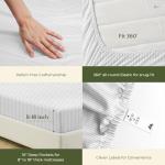 Mayfair Linen 100% Egyptian Cotton Sheets King Size Bed Set - 4 PC 600 Thread Count King Sheets Set Egyptian Cotton, Ultra Soft, Cooling, 16" Deep Pocket Sateen Weave Luxury Bedsheet, White Stripe