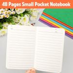 60 Pack Small Lined Notepads Bulk, Mini Journal Pocket Notebooks Set 3.5 Inch x 5.5 Inch, Colored Cover Notebook for Kids, 10 Colors 24 Sheets (48 Pages) for Traveler, Students, School Supplies