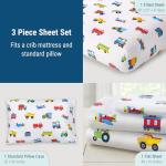 Wildkin Kids Cotton Toddler Sheet Set - Vehicles