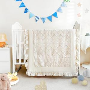 Beige Boho 3-Piece Crib Bedding Set