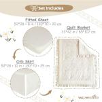 Beige Boho 3-Piece Crib Bedding Set