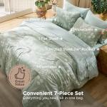 Bedsure Queen Floral Comforter Set - 7 Pieces