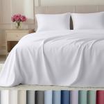 California Design Den Luxury 800 Thread Count 100% Cotton Sheets for Queen Size Bed - Soft Sateen,Deep Pockets with Anti Skid Elastic for a Snug Fit, Cool & Durable Bedding Set - White Sheets