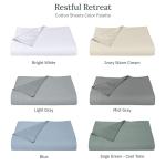 California Design Den Luxury King Size Flat Sheet Only - 100% Cotton, 600 Thread Count, Soft and Breathable Top Sheet, Sateen Weave, Hotel Quality, Featuring Foot Side Indicator - Mist Grey