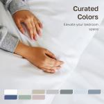 California Design Den Certified 100% Egyptian Cotton Sheets Queen Size, Luxury Queen Sheet Set with Deep Pocket, Soft Sateen Weave, Wrinkle-Resistant, Cool & Durable Bed Sheets, White Sheets