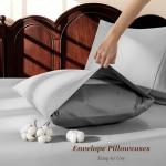 LBRO2M 1000 Thread Count 100% Egyptian Cotton Sheets Set,Queen Size Bed Sheet 4 Piece Sets,Long Staple,16 Inches Deep Pocket,All Season,Bedding Super Soft Comforterble Breathable,Sateen Weave (Grey)