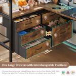 Twin Loft Bed with Desk, LED Lights & Storage