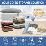 Cozy Essential 8 Jumbo Vacuum Storage Bags, Space Saver Bags Compression Storage Bags for Comforters and Blankets, Pillow, Bedding, Vacuum Sealer Bags for Clothes Storage