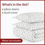Christmas Duvet Cover Queen Size Set - Extra Soft Queen Duvet Cover with 2 Pillow Shams - Holiday Xmas Bedding with Zipper Closures & Ties - Comfy, Cozy, Breathable Bed Set - 90 x 90, Christmas Trees
