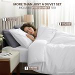 Utopia Bedding 4 Piece Bedding Set - 1 Fitted Sheet (54x75), 1 Duvet Cover Full Size, 2 Pillow Case (20x30) - All Season Luxury Bed in a Bag with Zippered Full Duvet Cover - No Comforter (White)