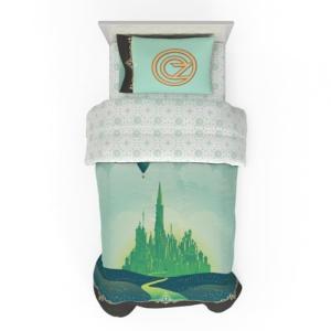 Collectibles Wicked Elphaba and Glinda Bedding 4 Piece Super Soft Reversible Comforter and Sheet Set, Twin, (Officially Licensed Product) by Franco