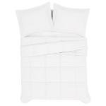 London Fog Garment Washed Solid Comforter Set White Microfiber 3-Piece King Comforter Set, Solid Themed, Adult and Teen, Oeko-TEX Certified