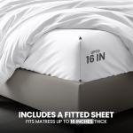 Utopia Bedding 4 Piece Bedding Set - 1 Fitted Sheet (54x75), 1 Duvet Cover Full Size, 2 Pillow Case (20x30) - All Season Luxury Bed in a Bag with Zippered Full Duvet Cover - No Comforter (White)